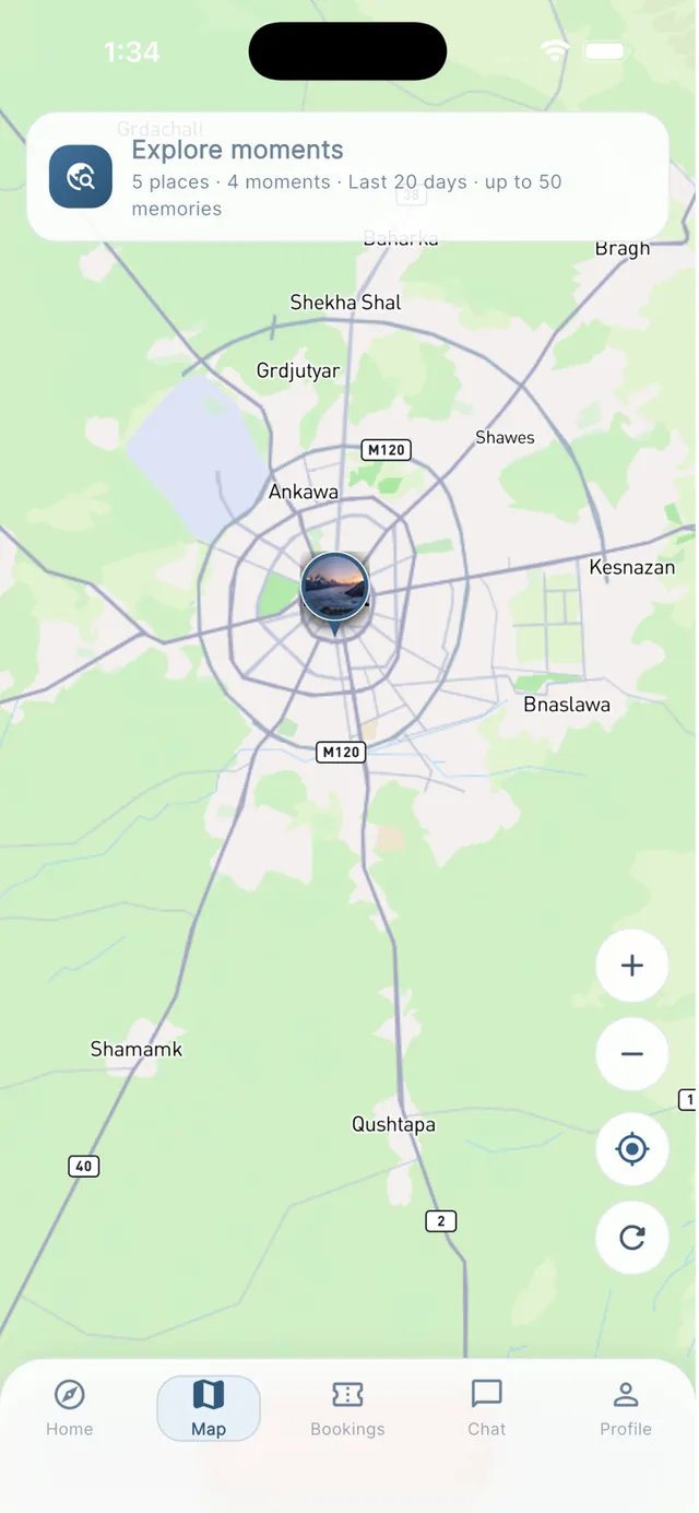 Tripal interactive map with places around Erbil